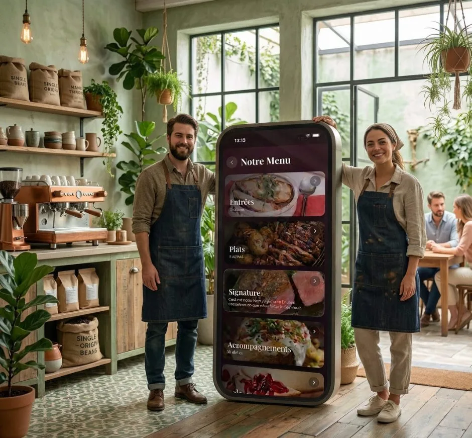 Guest menu behind the rating form